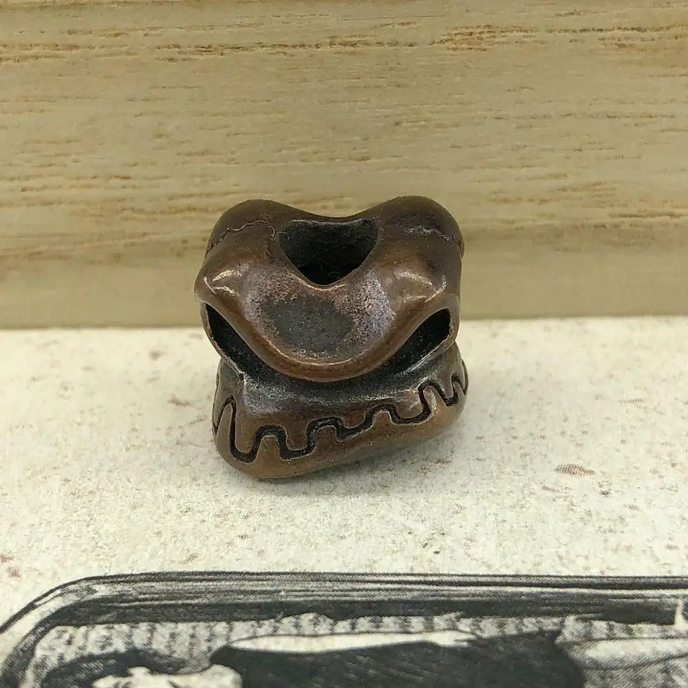 EDC Инструменты Нож бусины Медный Череп Бусы на шнурок Паракорд нож инструмент