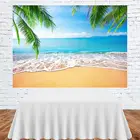 Фон для студийной фотосъемки с изображением голубого неба белых облаков волн летнего моря красивых пейзажей украшения детской комнаты