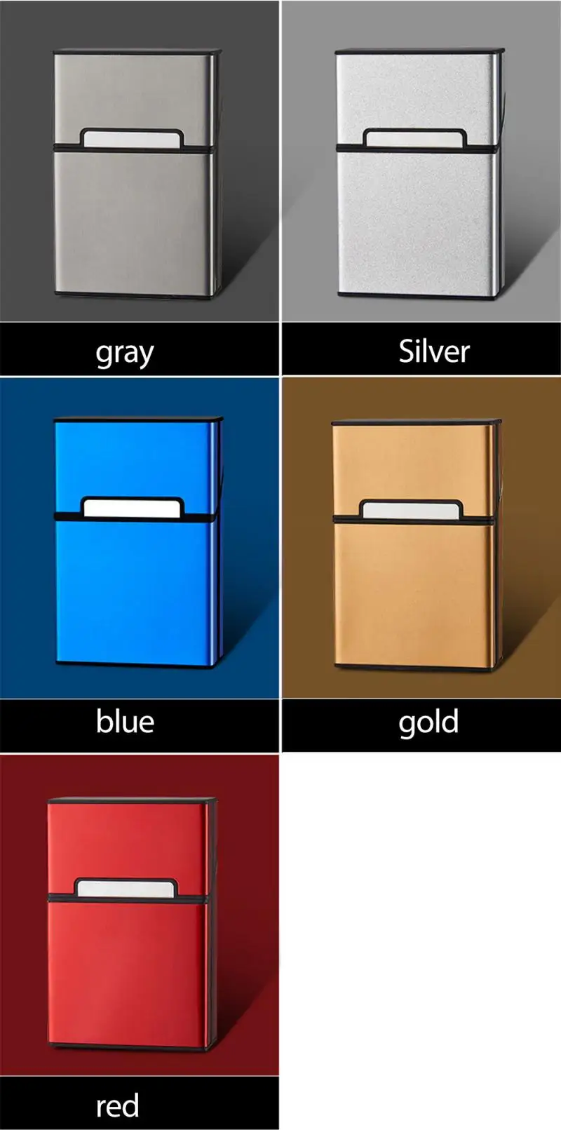 

Light Aluminum Cigar Cigarette Case Tobacco Holder Pocket Box Storage Container Cigarette Accessories Protect Cigarettes Box