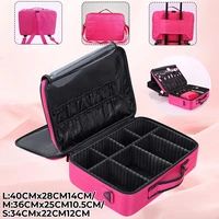 waterproof large capacity cosmetic case women travel makeup bag storage box fashion beautician cosmetics organizer