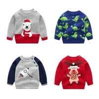 christmas baby boys girls sweaters winter 2021 toddler baby clothing with elk kids christmas sweater embroidery pull fille top