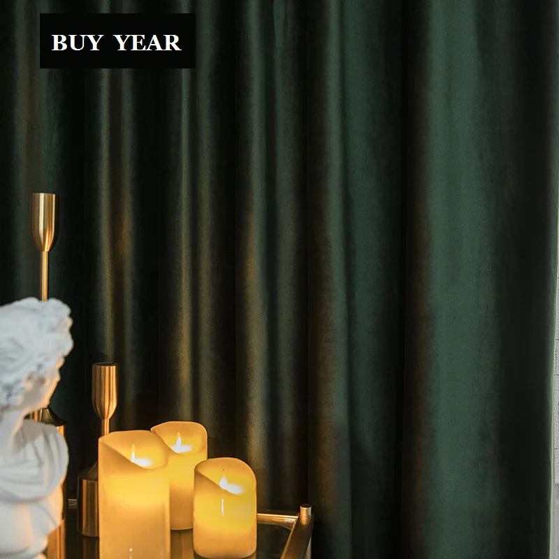 Американские бархатные занавески для гостиной столовой спальни NordicSilk толстые