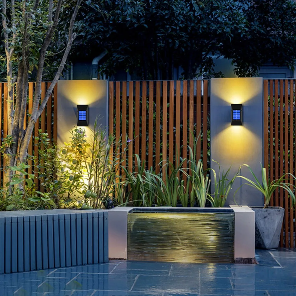 Solar Wall Lamp Outdoor Wall Light Waterproof Upper Luminous Outdoor Lighting Decoration Porch Lights