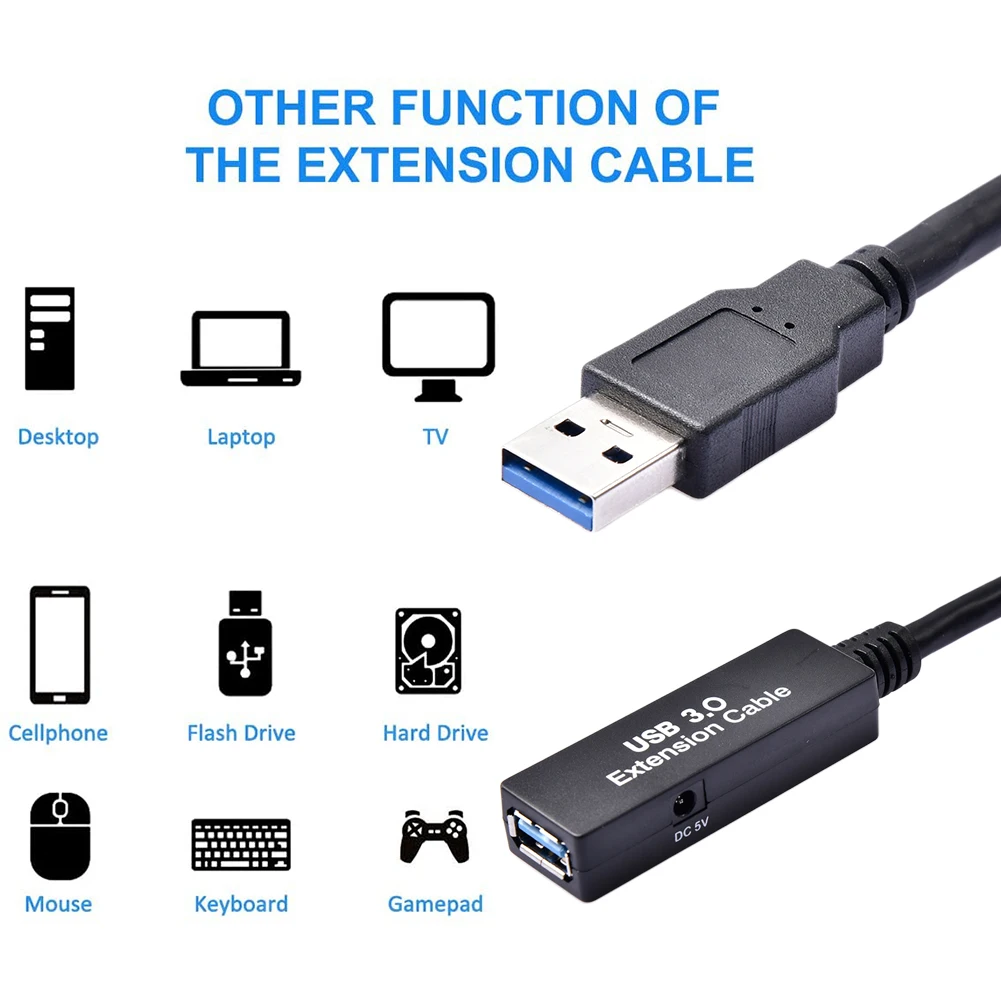 

1 Set Total 8M/26Ft USB Stable Data Cable Compatible for Oculus Quest Link Steam VR
