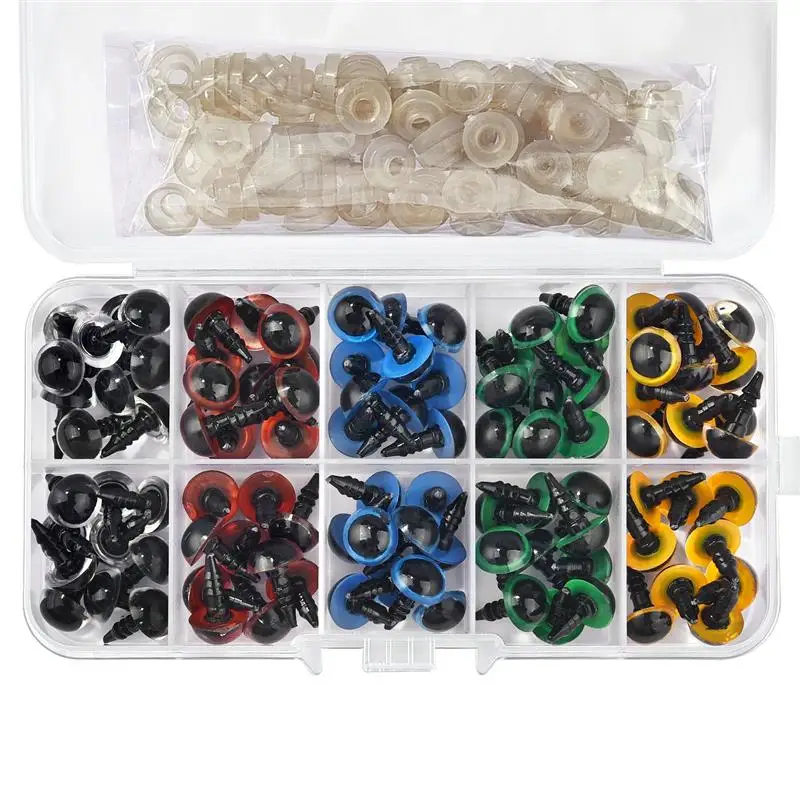 

100 шт. Глазные яблоки для кукол аксессуары черные пластиковые плюшевые безопасные глаза амигуруми для игрушек 6 мм 8 мм 12 мм Сделай Сам забавн...