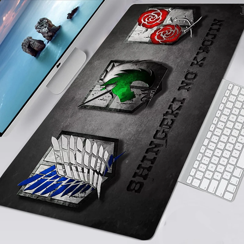 

Mousepad XXL New Desk Mats MousePads Attack On Titan Natural Rubber Anti-slip Gamer Office Laptop Mouse Mat Desktop Mouse Pad