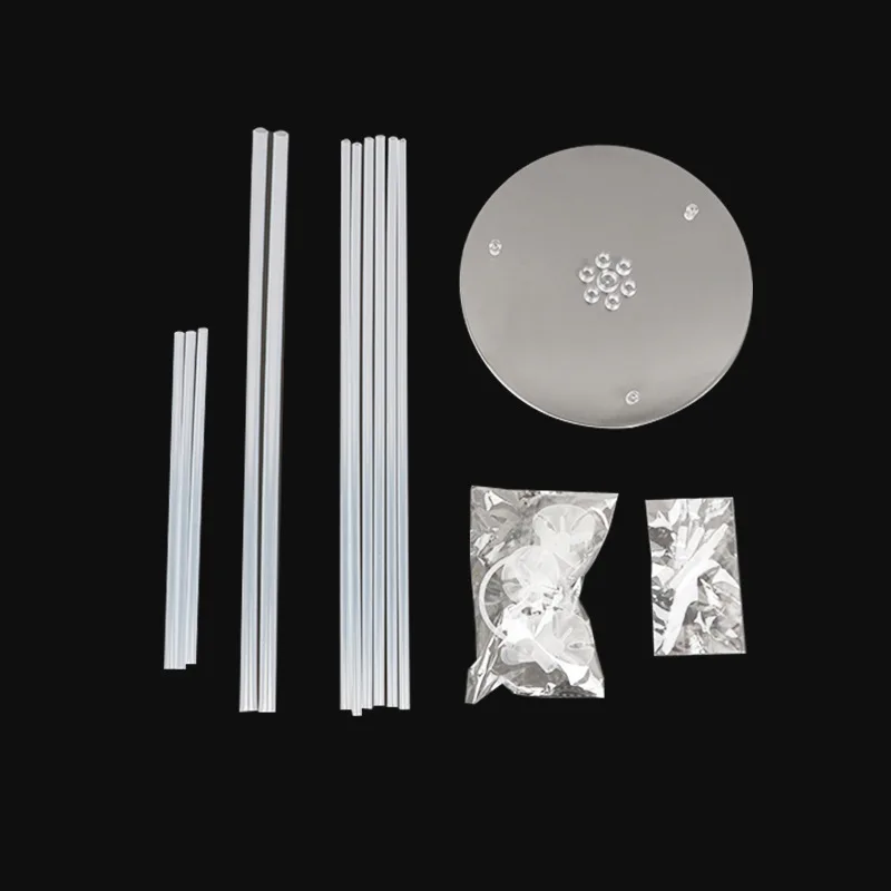 Подставка для воздушных шаров 70 см стабильный держатель с конфетти волнистый