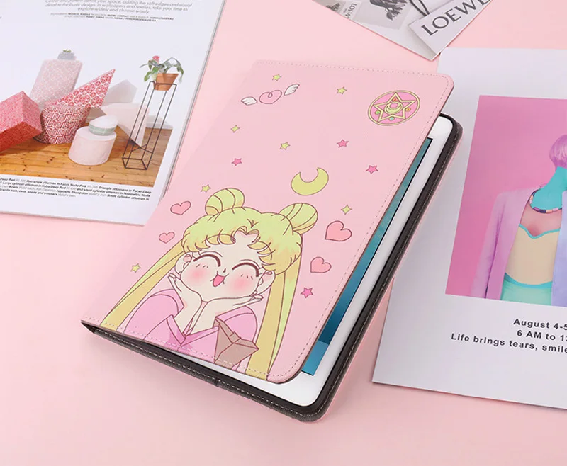 Сейлор Мун рисунком чехол для ipad модные кожаные Силиконовые Мягкая задняя крышка для ipad Pro 9,7 Air 1 Air 2