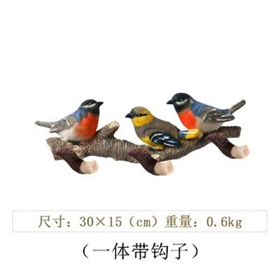 

AMERICAN CREATIVE WALL HANGER CRAFT 3D STEREO RESIN BIRDS HOOK PORCH COAT KEY HOOK RACK WALL HANGING ORNAMENTS MURALS DECORATION