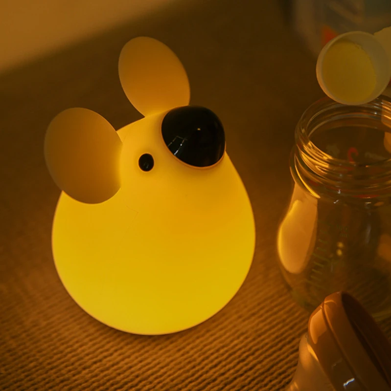 

Mouse light emotion lamp night light animal cute bedside lamp bedroom usb creative silicone cartoon mouse table lamp