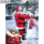 ARTBACK 5d бриллиантовый рисунок Рождество Подарок Снеговик полная квадратная Алмазная мозаика Снеговик Санта 3d вышивка домашний декор