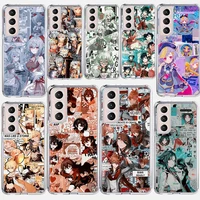 genshin impact anime silicone case for samsung galaxy s21 ultra s20 fe s20 plus s10e s10 s8 s9 plus s7 phone cover coque
