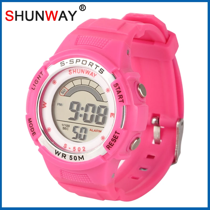 

Swimming Kids Watch Digital Movement Electronic Watch Button Working Underwater Waterproof 50M Colorful Sport Children Clock 502