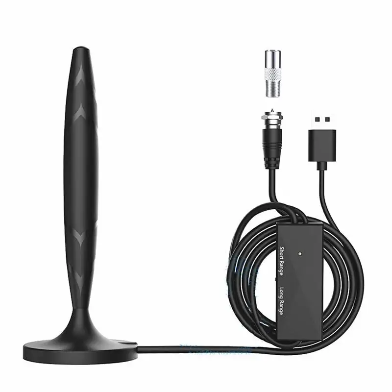 

HDTV Antenna with Amplifier Portable DVB-T Indoor Digital TV Antenna VHF170-230/UHF470-862Mhz Frequency TV Receiver