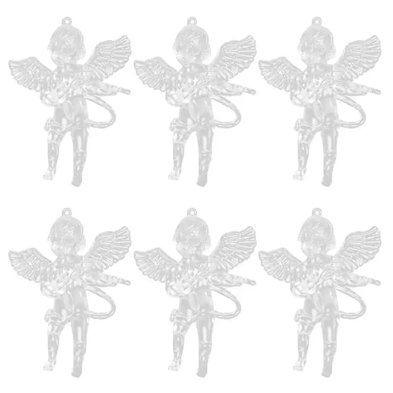 

12 шт. Кристальный ангел орнамент Рождественская елка подвесной вечерние аксессуары DIY украшения миниатюры