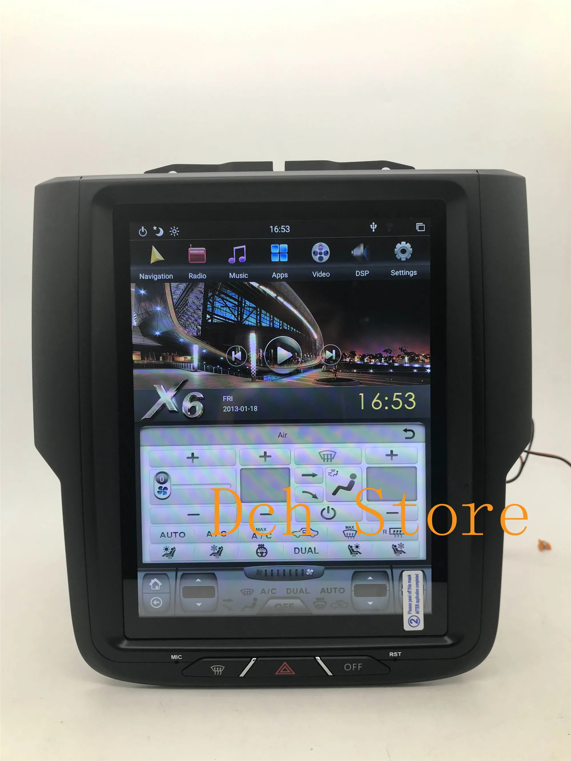 Автомобильный DVD плеер Tesla Style 10 4 дюйма вертикальный экран Android 9 0 GPS для Dodge Ram 1500 2014
