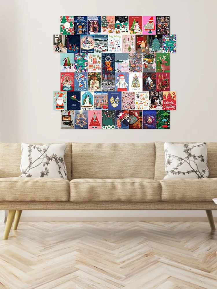 50Pc Christmas Series Aesthetic Picture Wall Collage Album Record Style Photo Modern Art Print For Bedroom Large Polite | Дом и сад