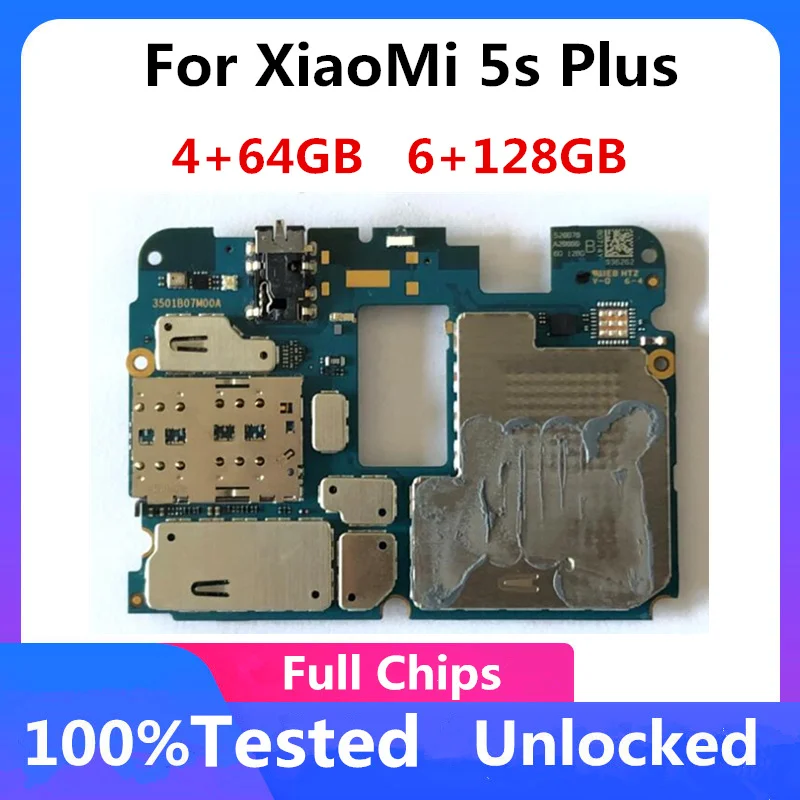 100% оригинальная разблокированная материнская плата для Xiaomi Mi 5S Plus 4 + 64 Гб/6 128 ГБ