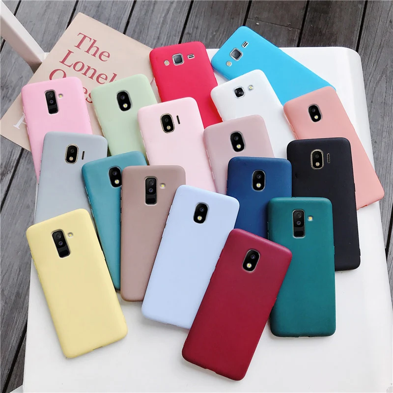 

candy color silicone phone case for samsung galaxy j7 pro j5 j3 2017 2016 2015 a6 a8 j8 j6 j4 plus 2018 matte soft tpu cover