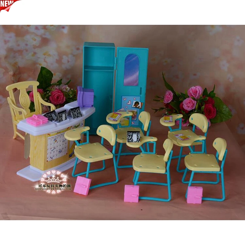 

for barbie teacher classroom school desk Student class barbie kindergarten furniture barbie house accessories