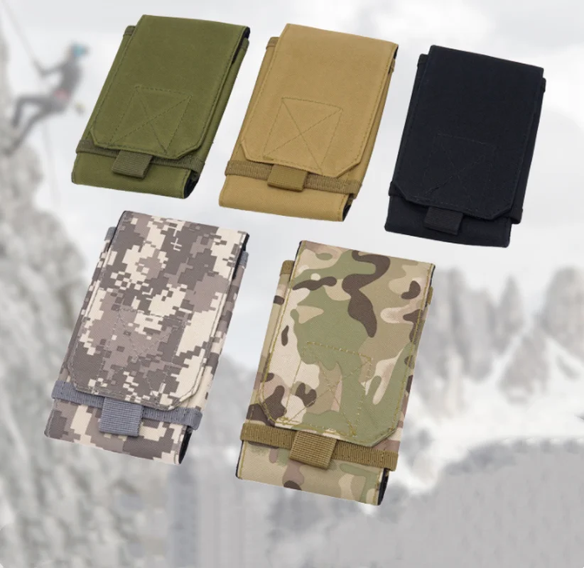 

Outdoor Camouflage Bag Tactical Army Phone Holder Sport Waist Belt Case Waterproof Nylon EDC Sport Hunting Camo Bags in Backpack
