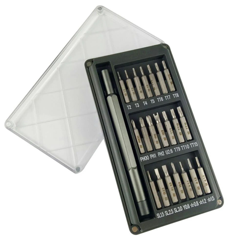 Набор отверток 22/25 в 1 с ручкой из алюминиевого сплава магнитный для ежедневного