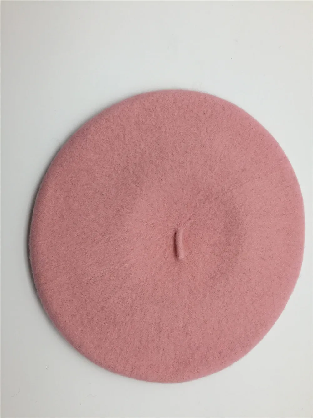 Peach Женская шерстяная шляпа, Женские однотонные зимние шапки для девочек, женские классические шляпы в стиле художника, светло-коричневые, горчичные, розовые, фиолетовые, красные шляпы - Цвет: Peach