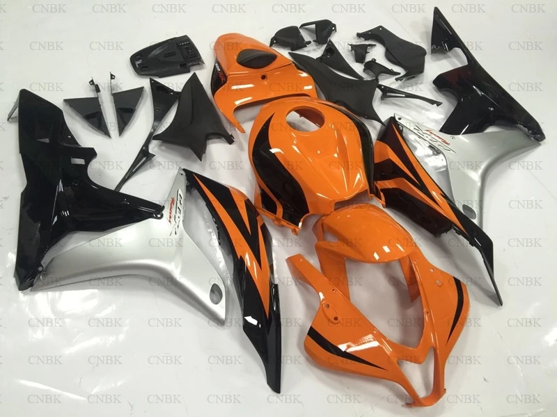 Обтекатель Abs для мотоцикла CBR 600 RR 2008 08 оранжевый серебристый черный|Полные
