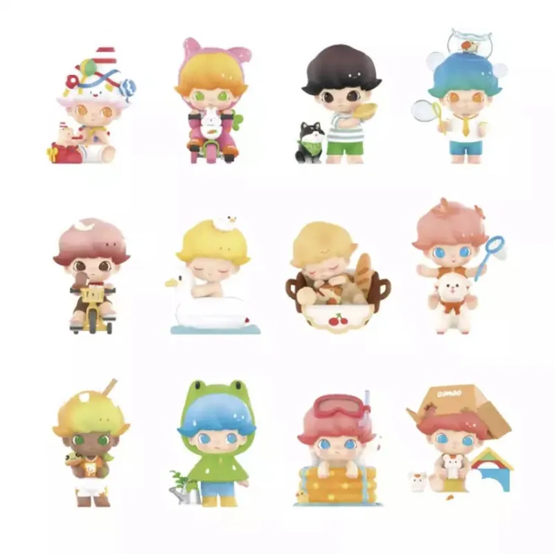 POP MART DIMOO-Caja de regalo Original para mascotas, modelo de caja ciega de serie de vacaciones, Anime, regalo de figura, caja sorpresa-1
