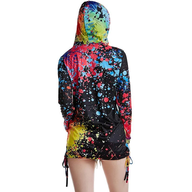 Женская байкерская куртка на молнии с длинным рукавом и принтом Харадзюку весну