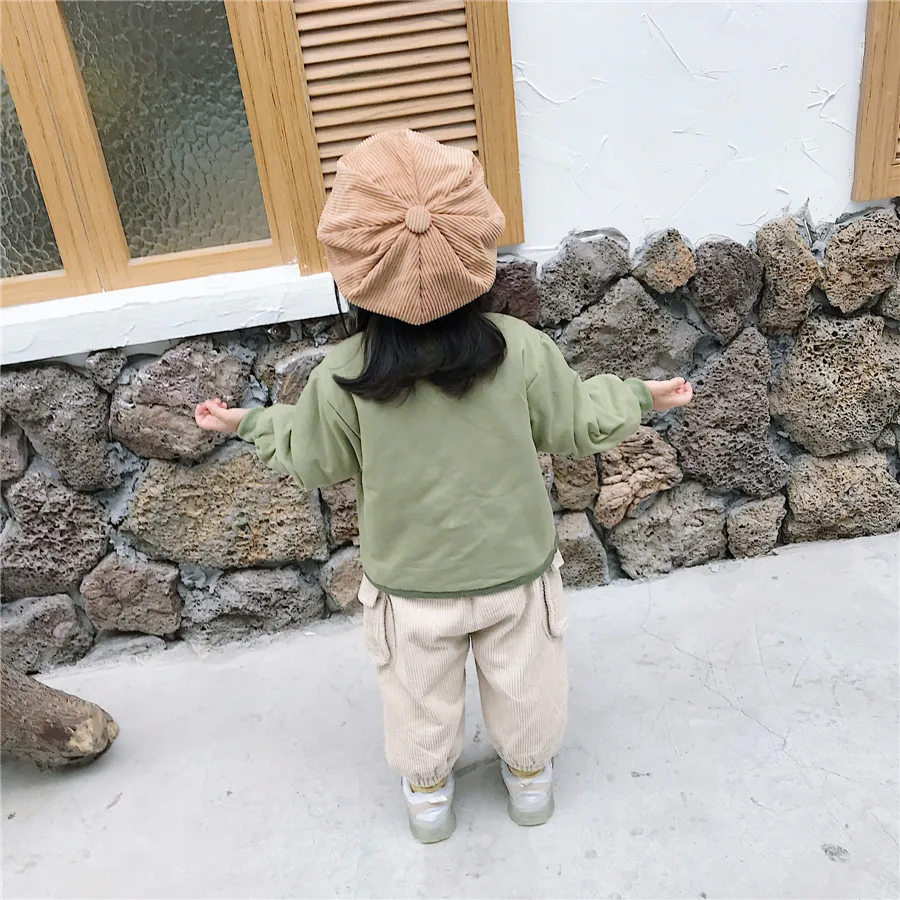 2019 Autumn Winter Kids Girls Vintage Jackets&ampcoats Fashion Causal Children Clothings | Детская одежда и обувь