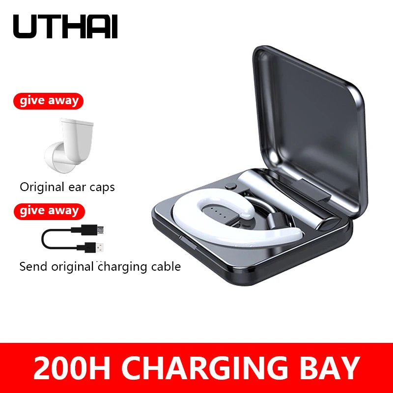 Беспроводная Bluetooth-гарнитура UTHAI D56 TWS наушники с костной звукопроводимостью 5 0