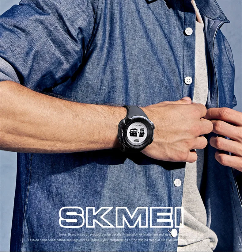 SKMEI Роскошные брендовые модные часы мужские спортивные цифровые часы многофункциональные водонепроницаемые наручные часы Relogio Masculino 1486