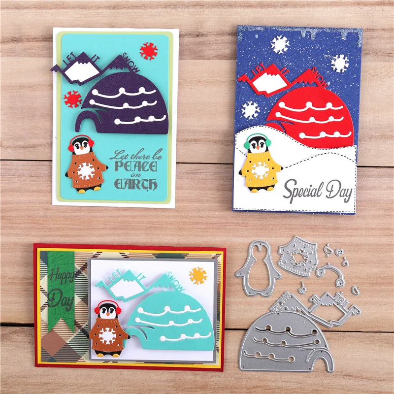 

YaMinSanNiO Dies Penguin Cute Metal Cutting Dies New 2019 Card Making Dies Scrapbooking Embossing Stencil Die Cut Decoration