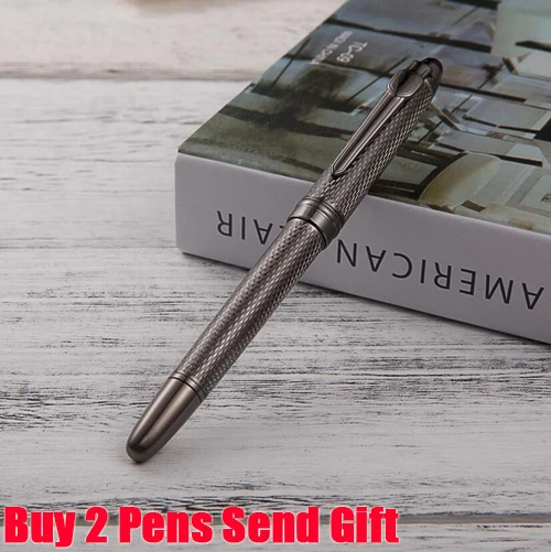 Black Roller Pen Классический дизайн Jinhao 163, лучшее качество, металлическая шариковая ручка, хорошая ручка для письма на ощупь, авторучка, купить 2 ручки, отправить подарок - Цвет: Black Roller Pen
