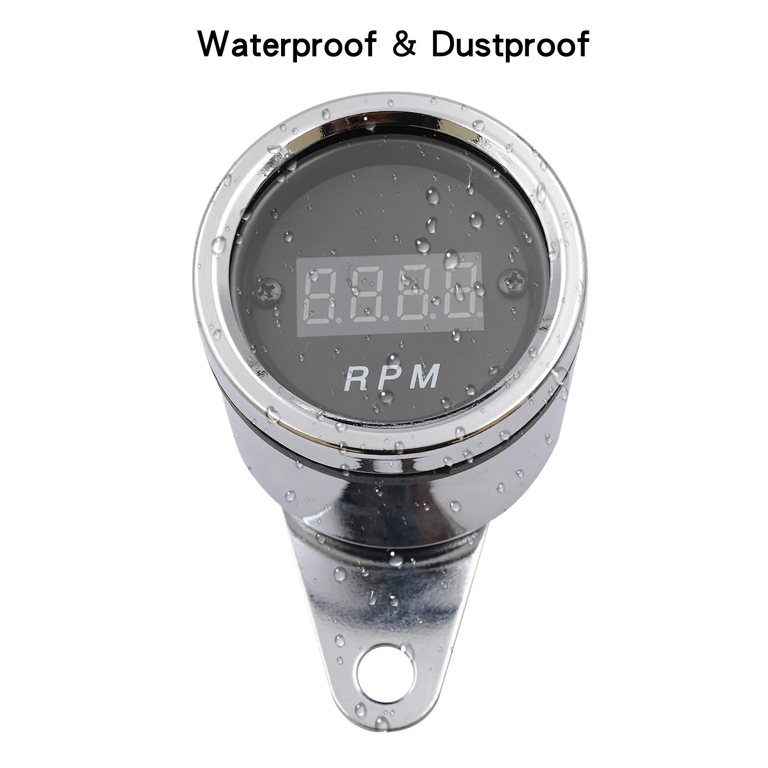 Светодиодный Тахометр для мотоцикла 12 В ретро цифровой дисплей один тахометр