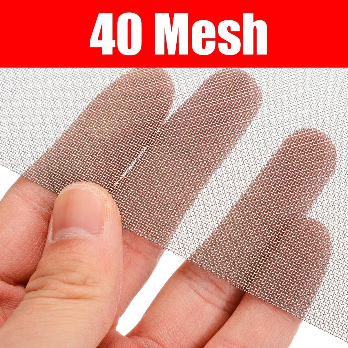 40Mesh 1 шт. 6x12 ''тканые Проволочная сетка лист Нержавеющая сталь из нетканого полотна Экран фильтр лист 5/8/20 Вт, 30 Вт, 40 меш - Цвет: 40Mesh