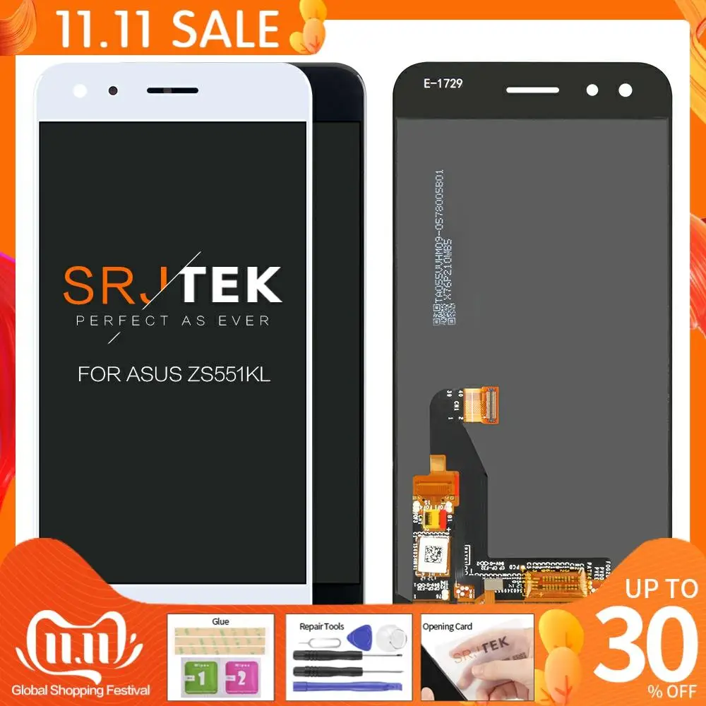 ЖК панель 5 дюйма для Asus ZenFone 4 Pro ZS551KL сенсорное стекло в сборе с рамкой ASUS Z01G замена