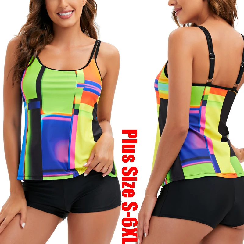 

Новинка 2022, винтажный купальник большого размера 5XL, 6XL, женский купальник большого размера, женские купальные костюмы с красочным принтом, л...