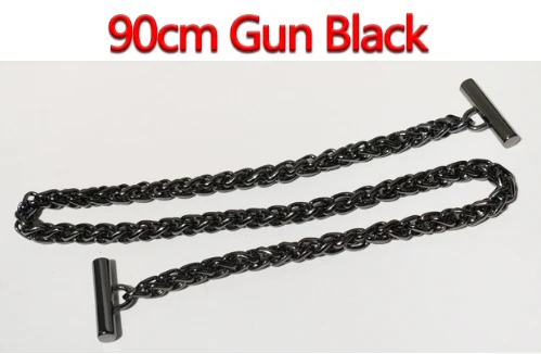 90cm Gun Black DIY 6 мм золото, серебро, пистолет черный, покрытие бронзового металла замена цепи плечевые ремни для маленькой сумки ручка с OT застежками - Цвет: 90cm Gun Black
