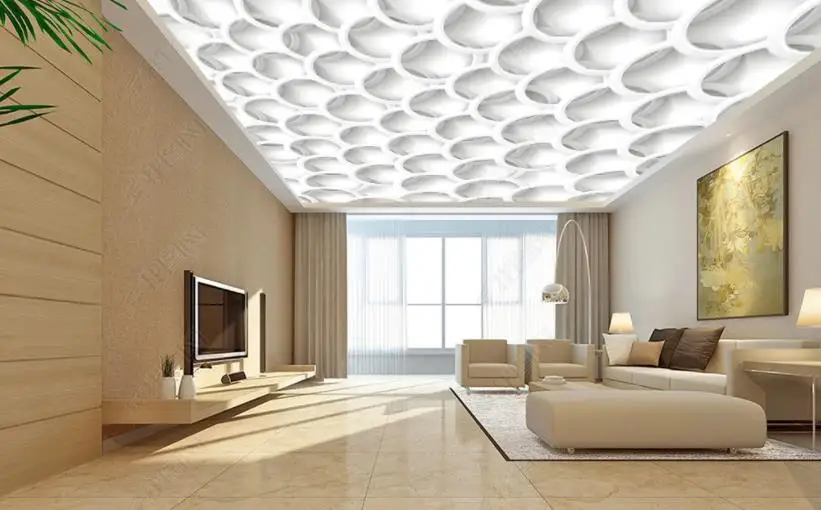 Обои для фото потолок простой белый наконечник гостиной спальни фотообои 3D на
