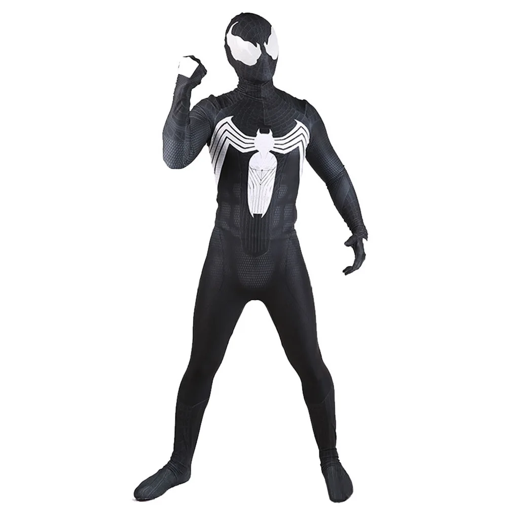 Костюм супергероя Symbiote косплей костюм на Хэллоуин полноразмерный комбинезон