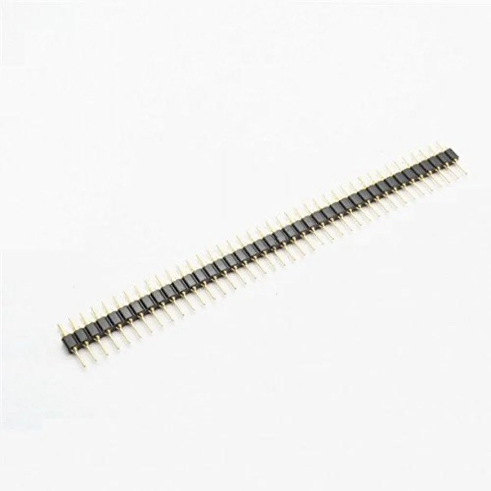 50 шт. 40 Pin коннектор круглая игла 1x40 Золотой штырь Однорядный 2 54 мм поломка