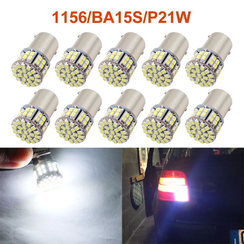 10 шт. 1156 P21W BA15S 50SMD 1206 Led RV трейлер грузовик автомобиль указатель поворота