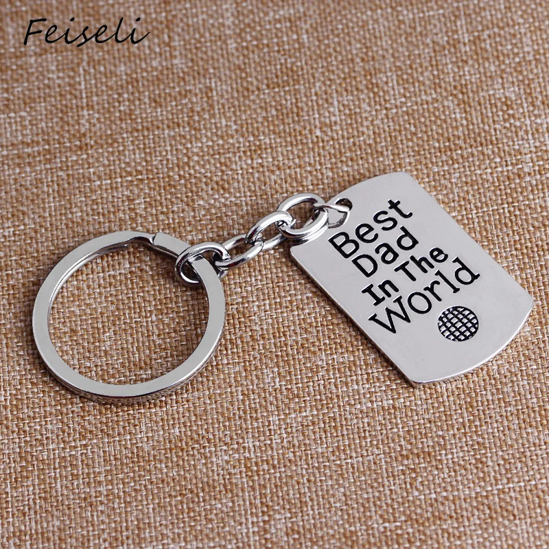 Feiseli креативное Письмо лучший папа мир Отец День брелок для мужчин земной узор