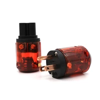 high quality pair p 046 pure red copper us power plug c 046 iec connector series for power cable