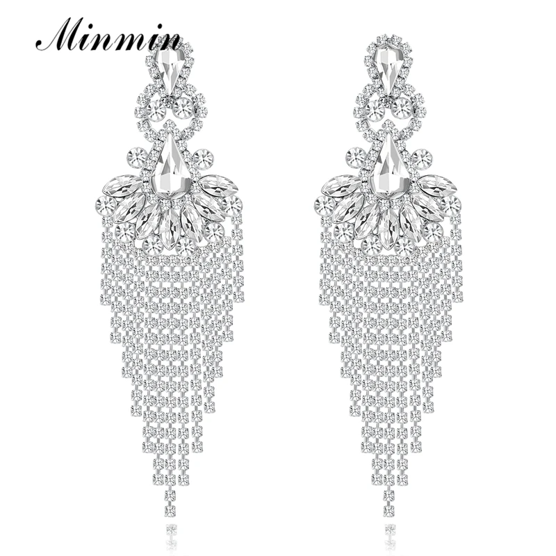 Minmin с блестящим серебряным корпусом Цвет украшением в виде кристаллов Свадебные