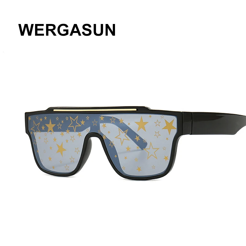WERGASUN новые модные солнцезащитные очки в большой оправе для мужчин квадратные