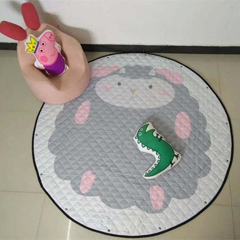 

Child Crawling Blanket Carpet Kid Soft Carpet Rugs Cartoon Animals Fox Baby Play Mats Toys Storage Bag Kids Room Decoration