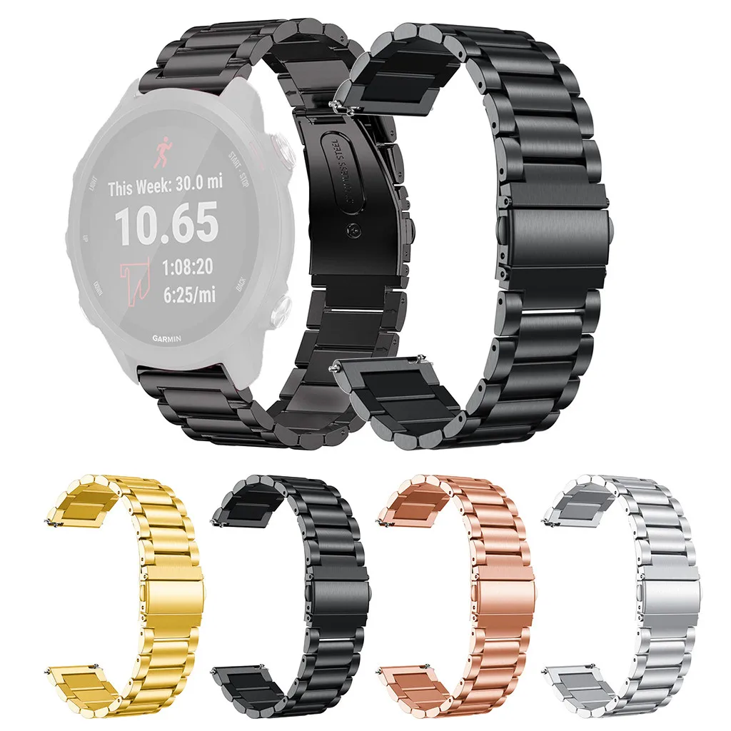 Браслет из нержавеющей стали для Garmin 245/245 м быстросменный ремешок умных часов